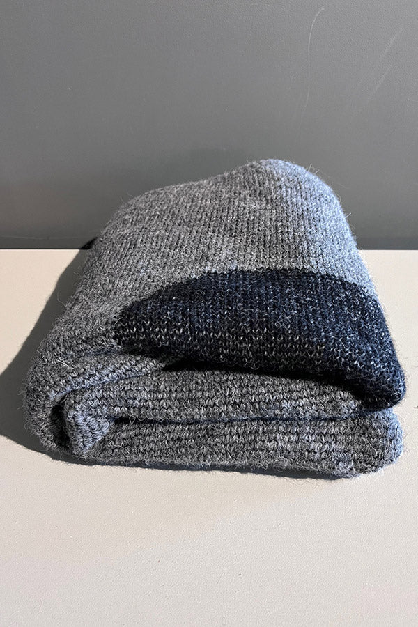 Amano by Lorena Laing Alpaca Charcoal Throw with Black Dots