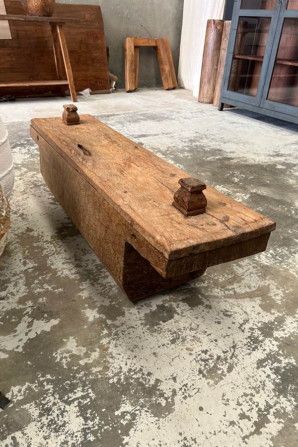 Javanese Antique Bench Seat with Secret Compartment V2