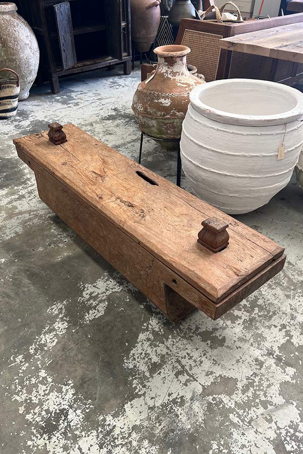 Javanese Antique Bench Seat with Secret Compartment V2