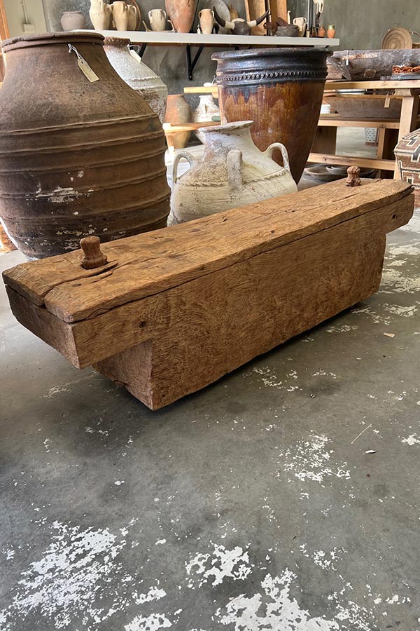 Javanese Antique Bench Seat with Secret Compartment V1