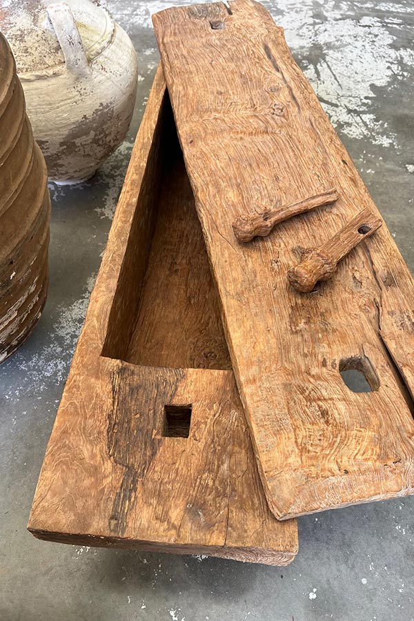 Javanese Antique Bench Seat with Secret Compartment V1