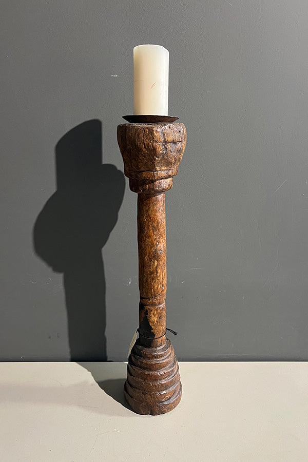 Indian Teak Candle Stick V5