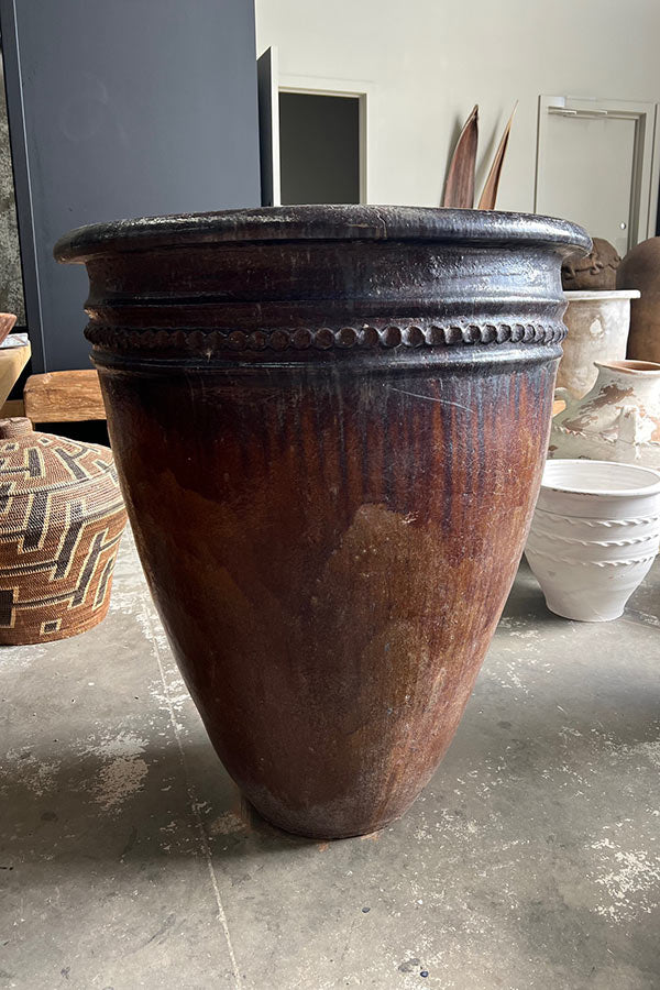 Indonesian Extra Tall Glazed Pot V2