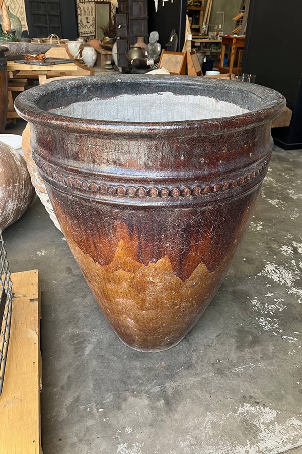 Indonesian Extra Tall Glazed Pot V1