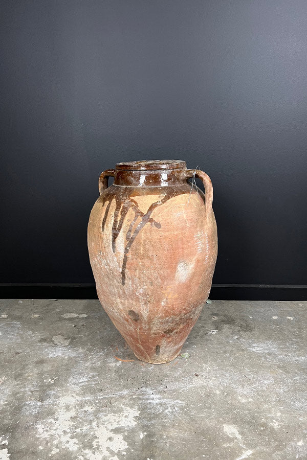 Double Handle Odemis Pot with Glazed Detail