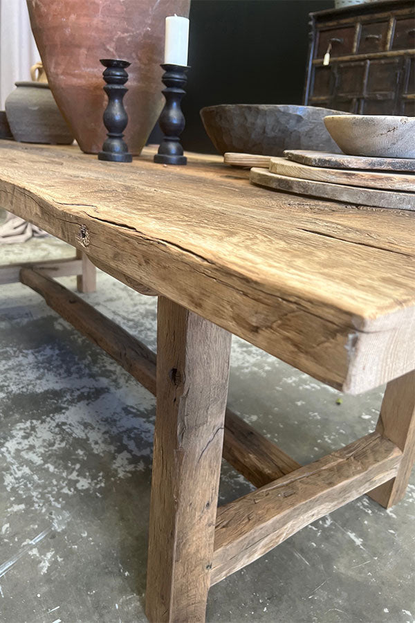 Rustic Oak Farmhouse Dining Table 2500mm x 1000mm