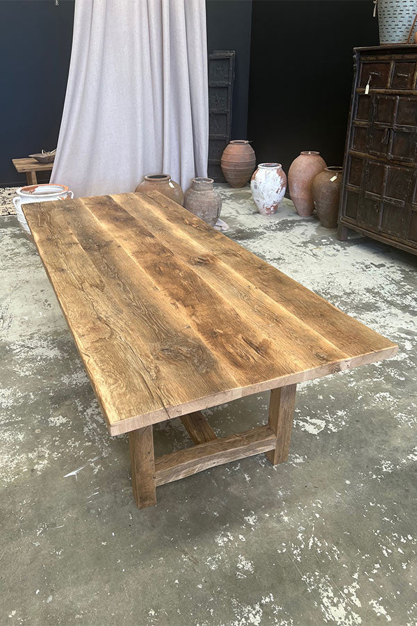 Rustic Oak Farmhouse Dining Table 2500mm x 1000mm
