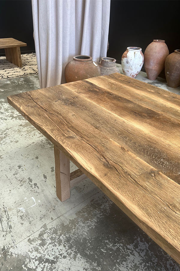 Rustic Oak Farmhouse Dining Table 2500mm x 1000mm
