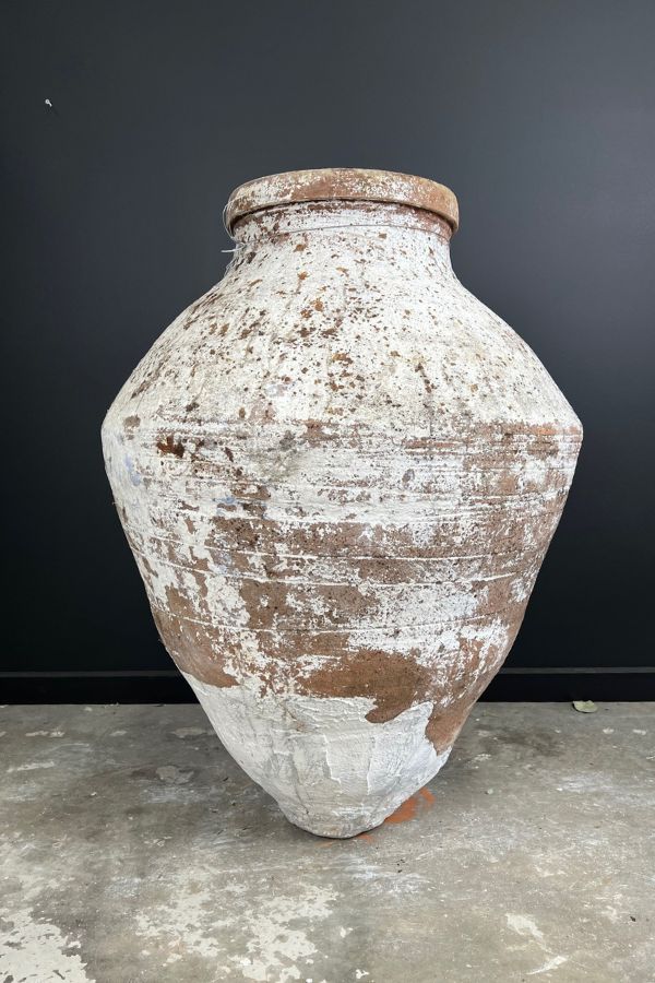 White Washed Antique Enez Pot