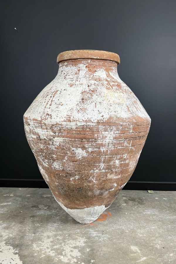 White Washed Antique Enez Pot