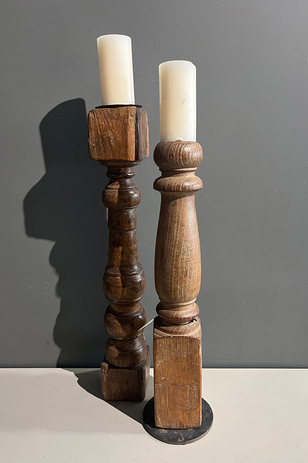 Indian Teak Candle Stick V1