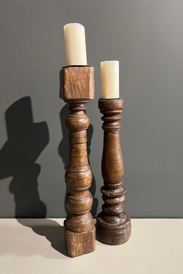 Indian Teak Candle Stick V3