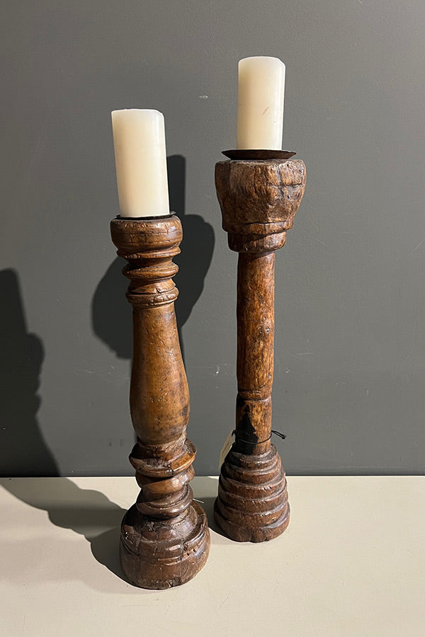 Indian Teak Candle Stick V4