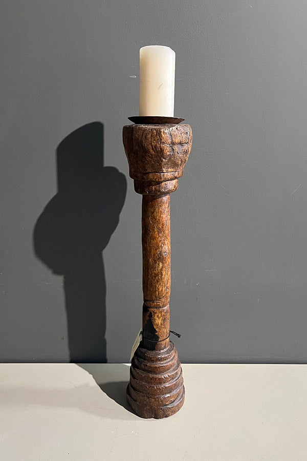 Indian Teak Candle Stick V5