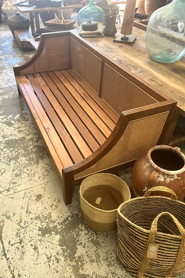 Javanese Rattan & Teak Daybed Sofa V2
