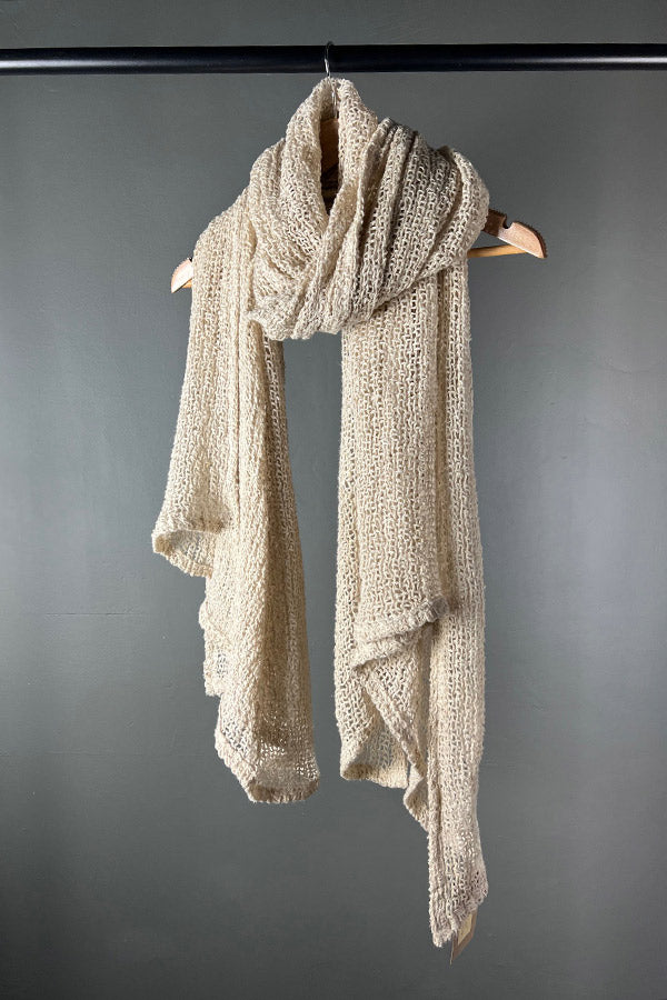 Len & Spolka Kalina Open Weave Throw in Natural