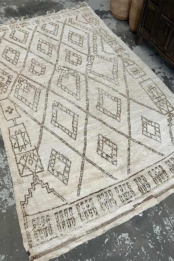 Vintage Moroccan Hand Woven & Knotted Rug