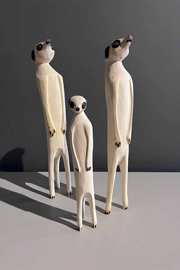 Hand-Carved African Meerkat Medium