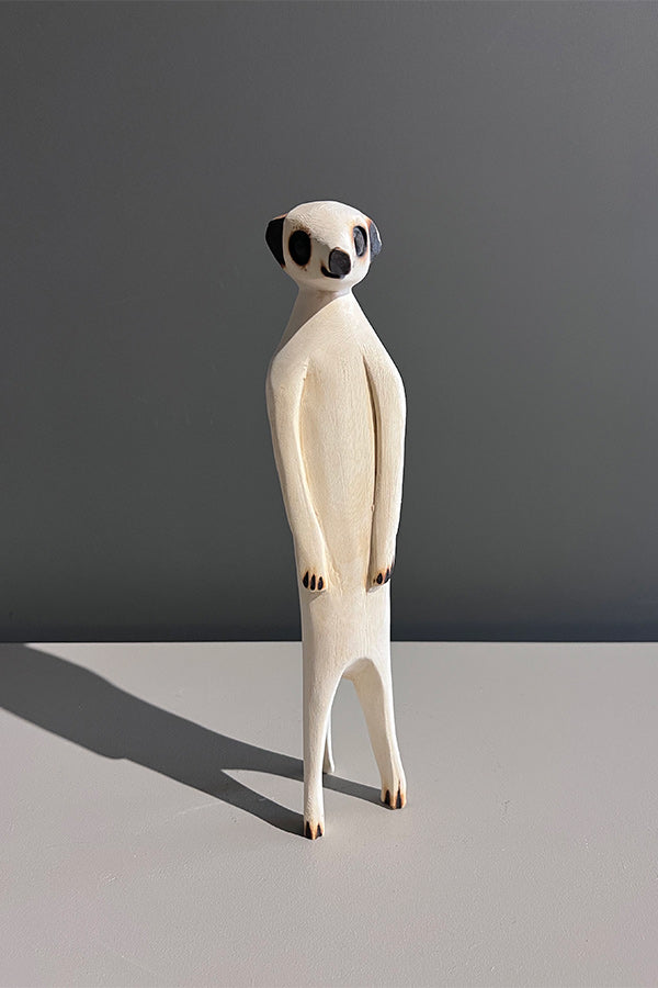 Hand-Carved African Meerkat Medium