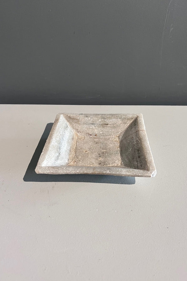 Small Square White Marble Dish