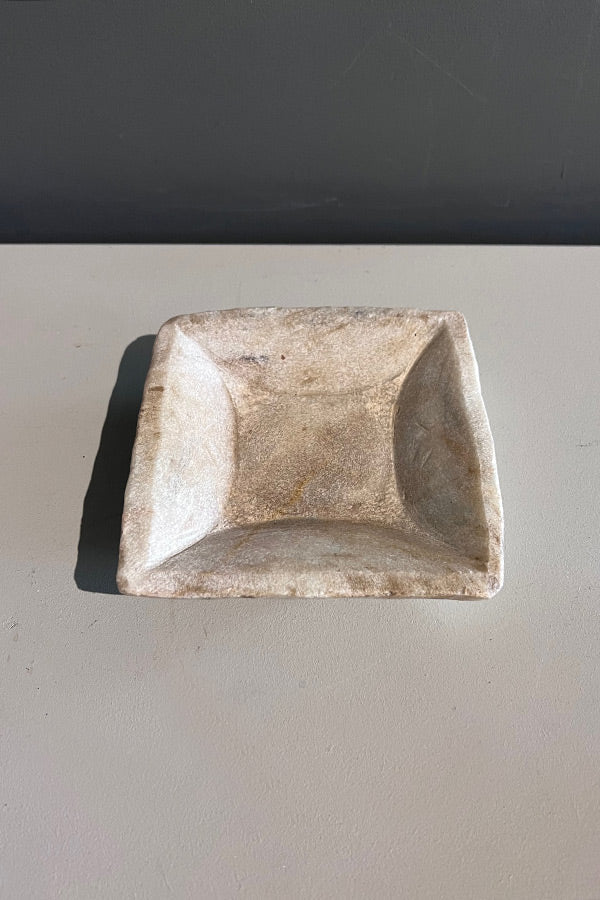 Small Square White Marble Dish